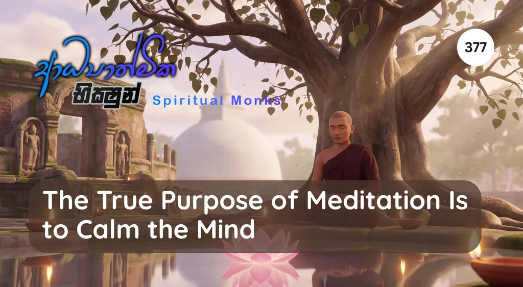 The True Purpose of Meditation Is to Calm the Mind